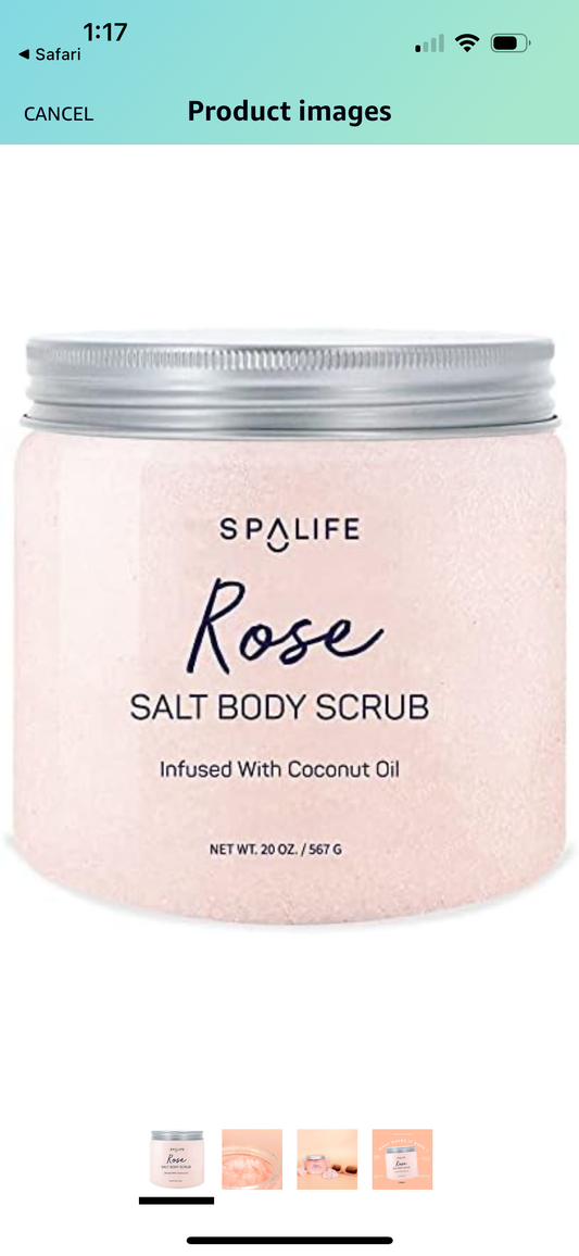 Rose Body Scrub Infused with Coconut Oil