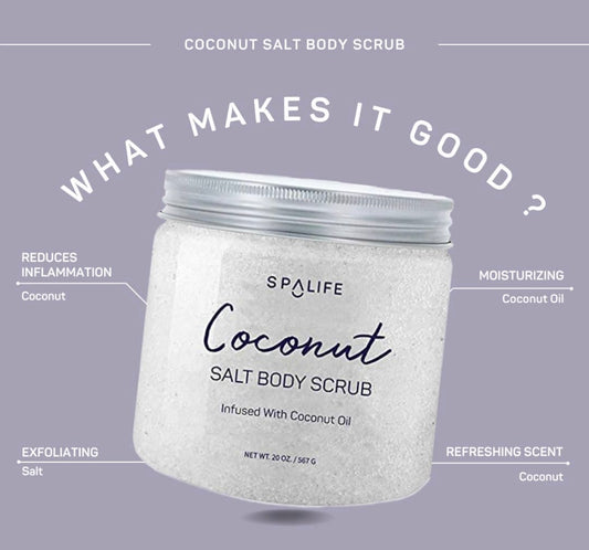 Coconut Salt Body Scrub Infused with Coconut Oil