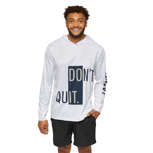 Motivational Men's Sports Hoodie - "Don't Quit" Inspirational Athletic Wear