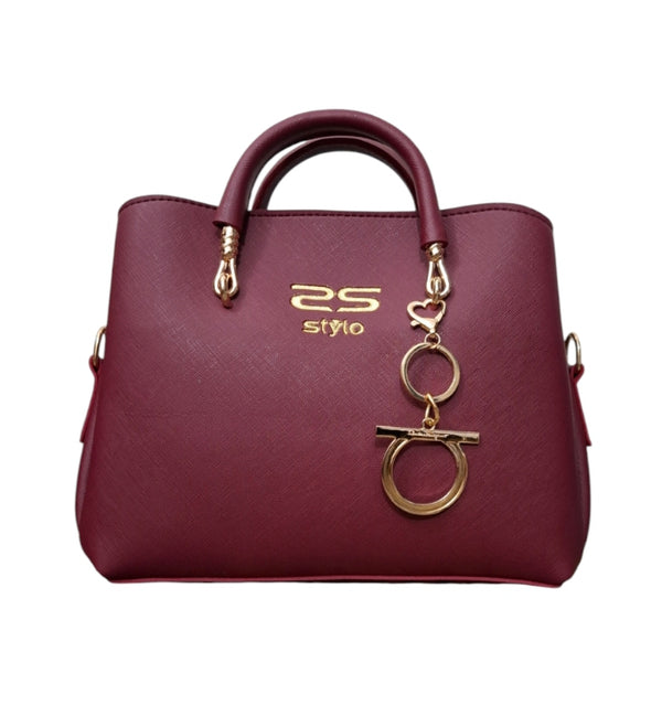 Adorable maroon handbag